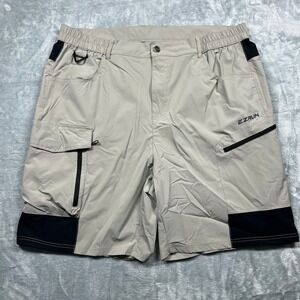 EZRUN Cargo Hiking Shorts Mens XL Khaki Tan Outdoor Utility Trail